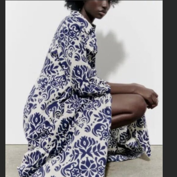 Zara Blue Dress - Picture 2 of 2